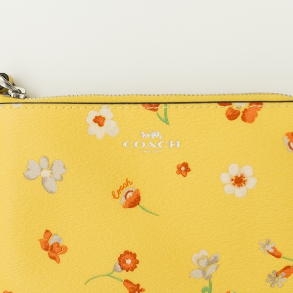 Coach Mystical Floral Print Corner Zip Wristlet - Picture 4 of 7